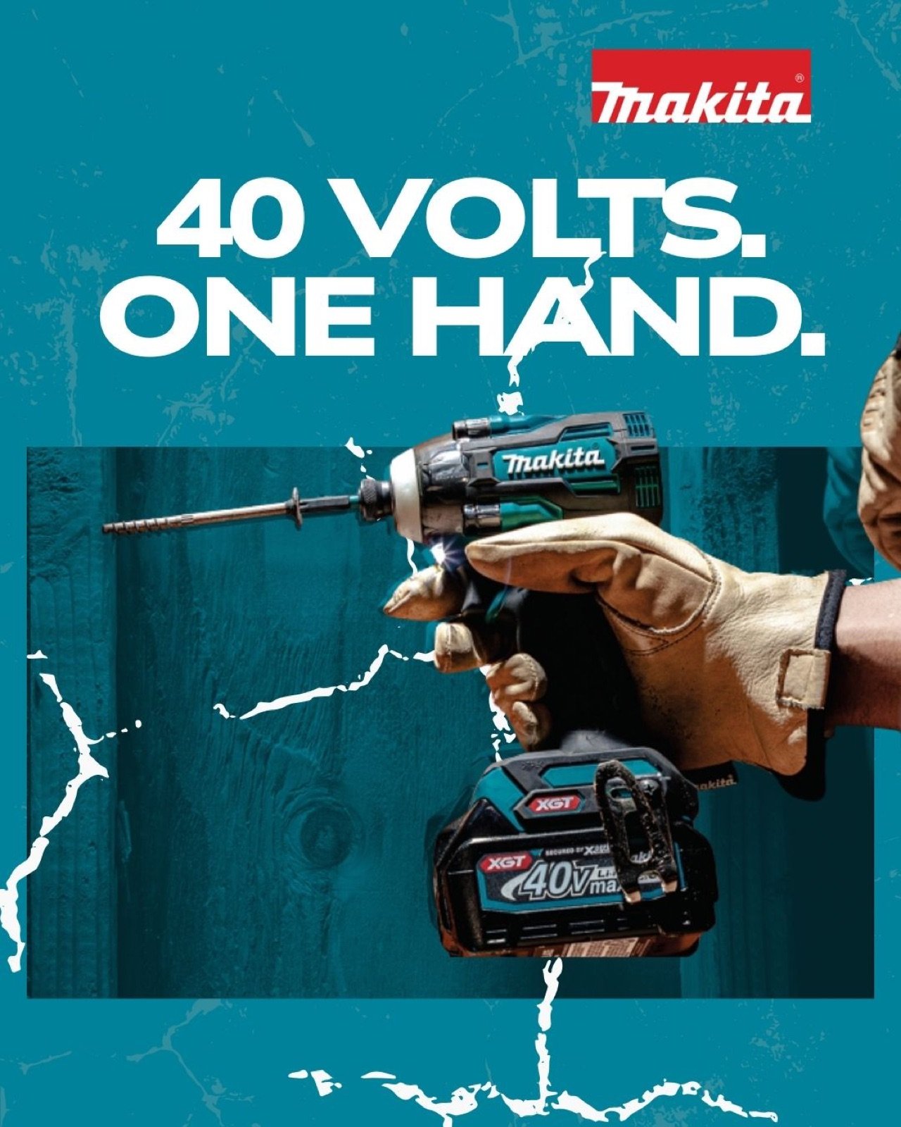 Social post — 40 volts. One hand.
